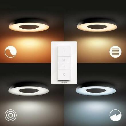 Hue LED White Ambiance Stropní svítidlo Philips Still BT 8719514341357 32W 2400lm 2200-6500K 240V, černé s dálkovým ovladačem a Bluetooth