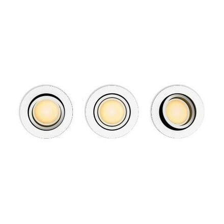 Hue Bluetooth LED White Ambiance set 3ks Zapuštěných bodových svítidel Philips Miliskin 8719514342842 GU10 3x5,7W 3x350lm 2200-6500K IP20 bílé, stmívatelné