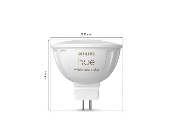 Philips HUE WACA sada 2x LED žárovka GU5,3 MR16 6,3W 12V 400lm 2200K-6500K RGB IP20