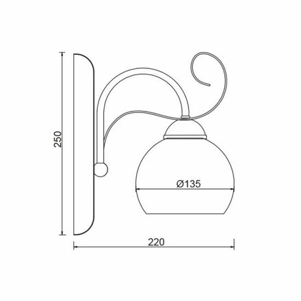 ACA Lighting Elegant nástěnné svítidlo DL11691W