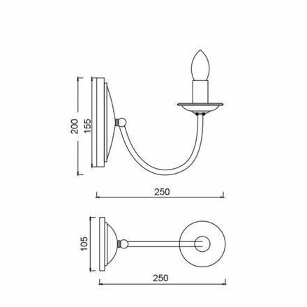 ACA Lighting Elegant nástěnné svítidlo DL9311WR