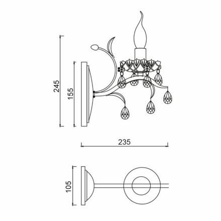 ACA Lighting Elegant nástěnné svítidlo DL9341WWG