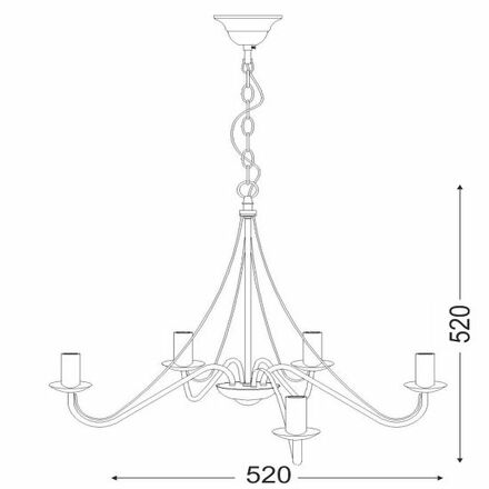 ACA Lighting Elegant závěsné svítidlo DLA0015