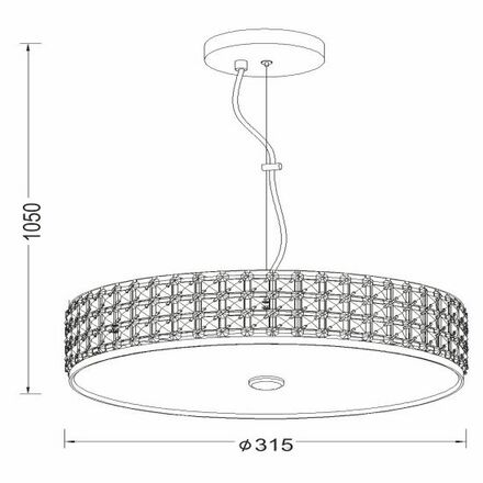 ACA Lighting Crystal závěsné svítidlo DLA619B2