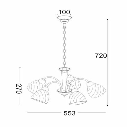 ACA Lighting Prim závěsné svítidlo DLX7395BR