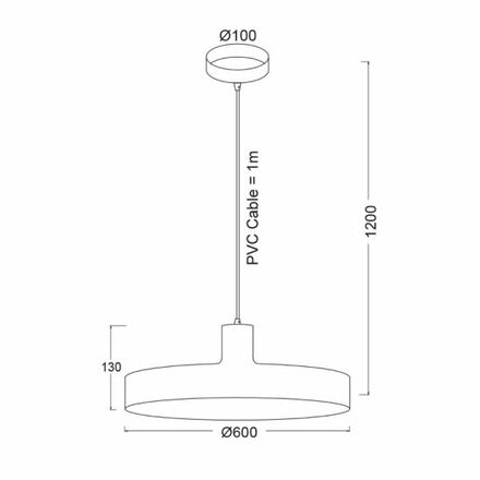 ACA Lighting Prim závěsné svítidlo OD5392LBK