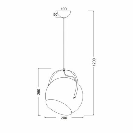 ACA Lighting Prim závěsné svítidlo OD8067BK