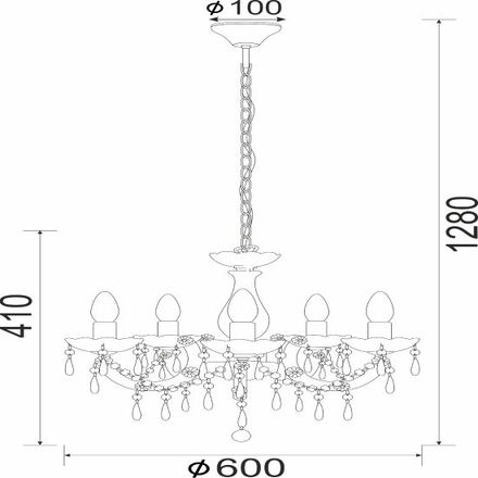 ACA Lighting Acryl závěsné svítidlo SF3631105