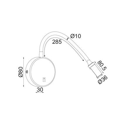 ACA Lighting nástěnné svítidlo LED 3W bílá 3200K 210LM 8X4X44CM PIPER SF126LEDSW