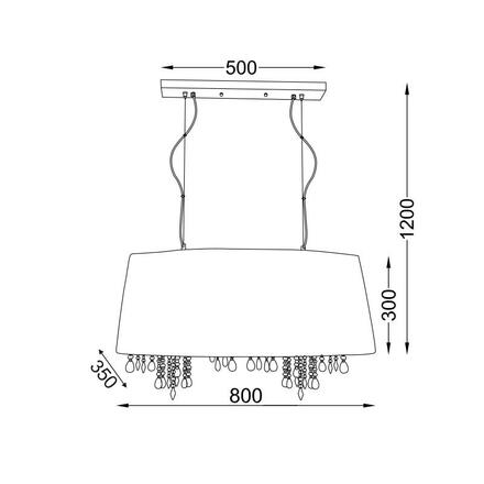 ACA Lighting Textile závěsné svítidlo 2P800BK