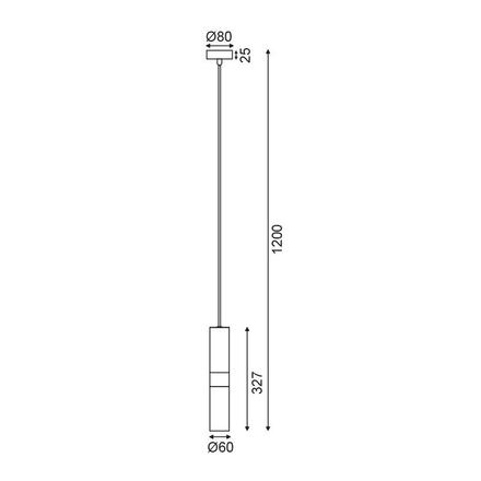 ACA Lighting závěsné svítidlo 1XGU10 bílý kov D8XH120CM DA VINCI HM851P6WH