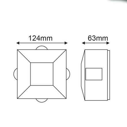 ACA Lighting LED HP venkovní nástěnné svítidlo 5W 170LM 15d 230V AC 3.000K tmavá šedá CRI80 IP54 30.000hod LG2622G