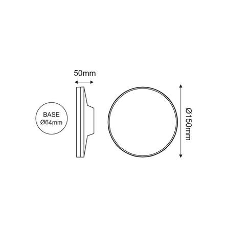 ACA Lighting LED SMD venkovní nástěnné svítidlo 8W 450LM 110d 230V AC 3.000K tmavá šedá CRI80 IP54 30.000hod LG2801G