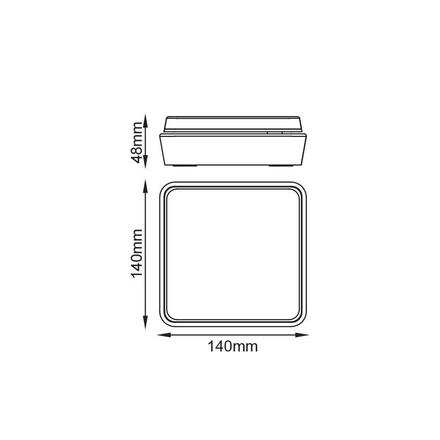 ACA Lighting LED SMD venkovní nástěnné svítidlo 12W 650LM 110d 230V AC 3.000K tmavá šedá CRI80 IP54 30.000hod LG5031