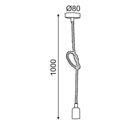 ACA Lighting Hang závěs 40WRT