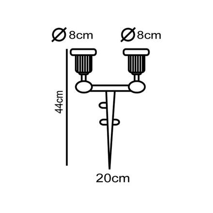 ACA Lighting zahradní bodové svítidlo 2xE27 PAR38 černá No79-B AC.045GL79