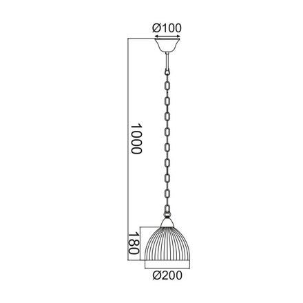 ACA Lighting Prim závěsné svítidlo AD5001S