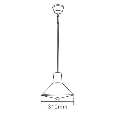 ACA Lighting závěsné svítidlo BELL D310 E27 MAX 36W IP45 modrá B027DL