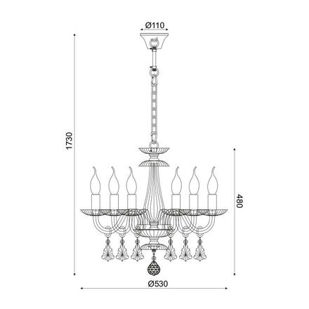 ACA Lighting Crystal závěsné svítidlo BLK80386PCC