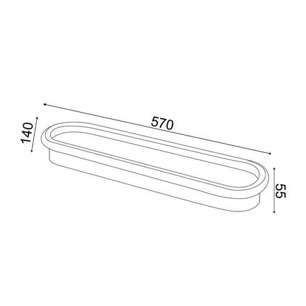 ACA Lighting stropní svítidlo LED 36W DIM 3000K 2700lm SOLO bílá IP20 57X14X6CM BR20LEDC57WHD