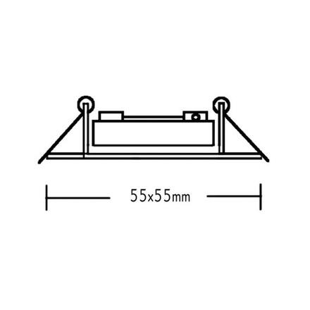 ACA Lighting bodové svítidlo hranaté zapuštěné MR11 BS3154 broušený nikl BS3154NMMR11