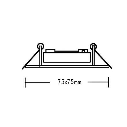 ACA Lighting bodové svítidlo hranaté zapuštěné MR16 BS3159 broušený nikl BS3159NMMR16