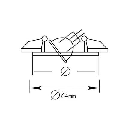 ACA Lighting bodové svítidlo zapuštěné No3259 MR11 šedá BS3259EG