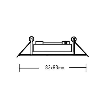 ACA Lighting bodové svítidlo zapuštěné 3261 nastavitelné nikl hranaté BS3261CPMR16