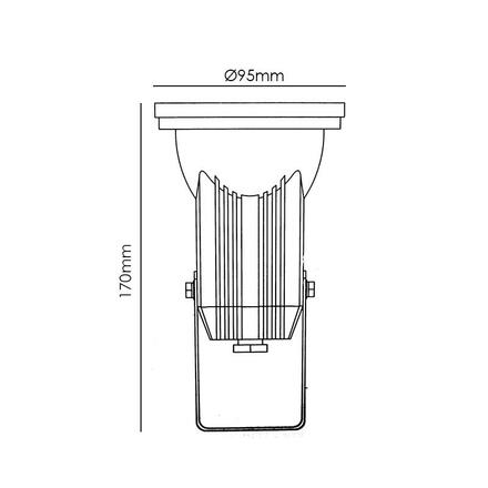 ACA Lighting zahradní bodové svítidlo GU10 šedá BT9014G