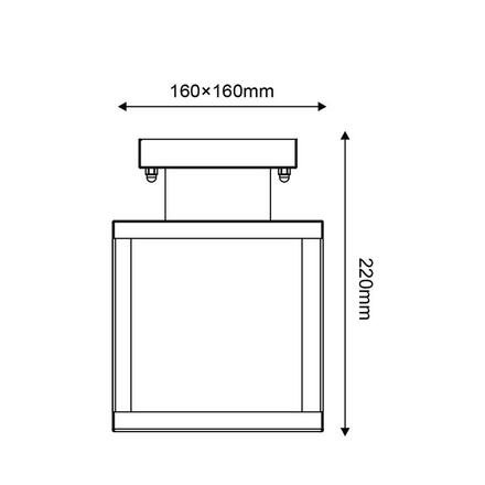 ACA Lighting černé venkovní stropní svítidlo CELIA 1XE27 IP44 čiré sklo CELIA1CBK