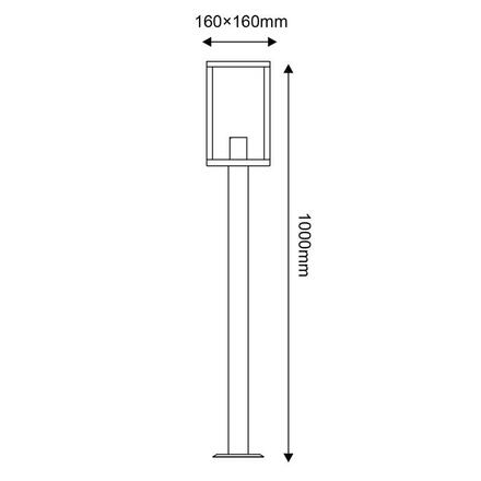 ACA Lighting Garden Pole venkovní svítidlo CELIA1POG