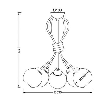 ACA Lighting Elegant závěsné svítidlo DL11695C