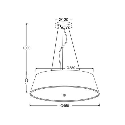 ACA Lighting Textile závěsné svítidlo DL607B