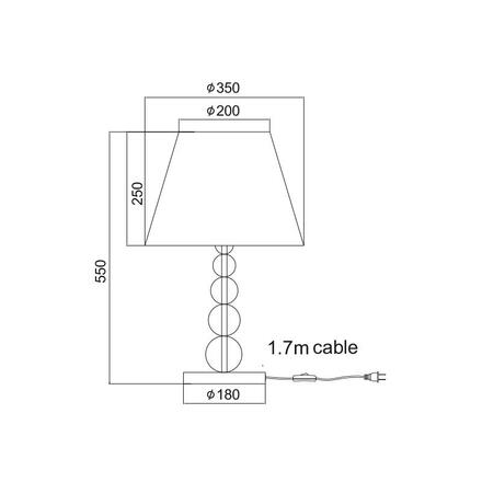 ACA Lighting Textile závěsné svítidlo DL7613