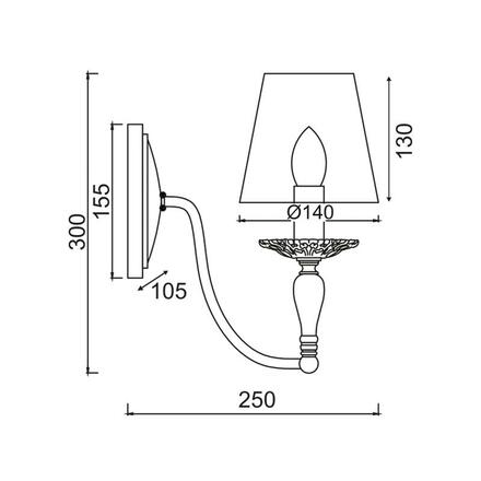 ACA Lighting Textile nástěnné svítidlo DL9501WWB