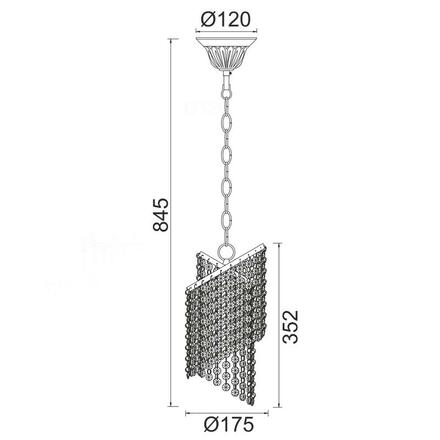 ACA Lighting Crystal závěsné svítidlo DLA12271