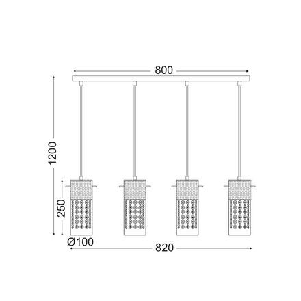 ACA Lighting Crystal závěsné svítidlo DLA6834