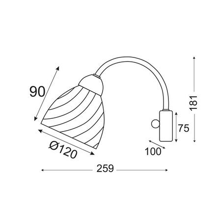 ACA Lighting Prim nástěnné svítidlo DLX7391WBR