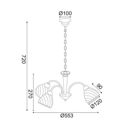 ACA Lighting Prim závěsné svítidlo DLX7393