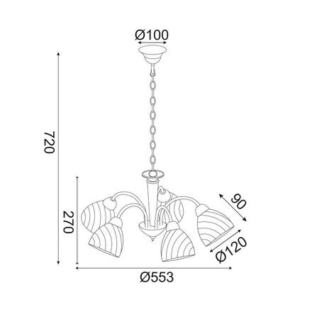 ACA Lighting Prim závěsné svítidlo DLX7395