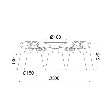 ACA Lighting Prim stropní svítidlo EG165765CBW