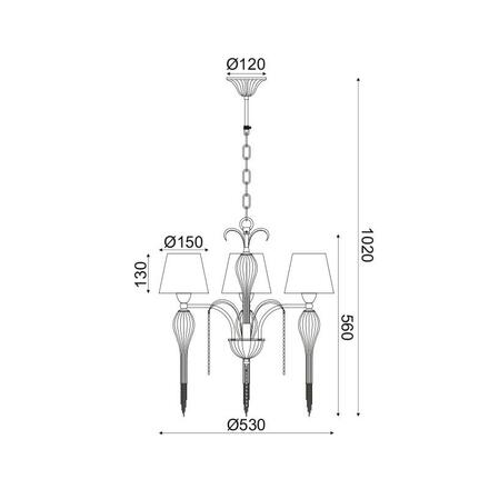 ACA Lighting Textile závěsné svítidlo EG170303PWRG