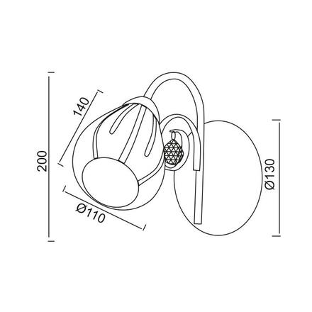 ACA Lighting Prim nástěnné svítidlo FMB51491