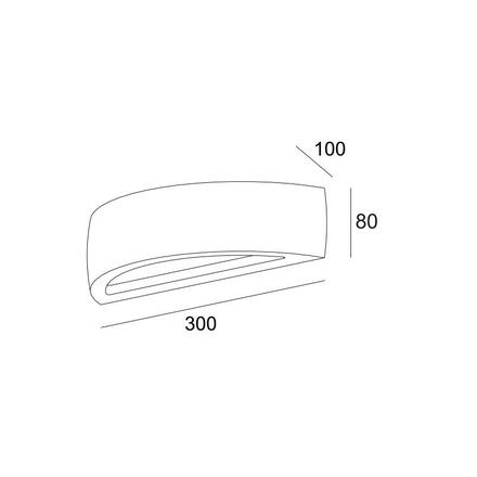 ACA Lighting Gypsum nástěnné sádrové svítidlo G85361W