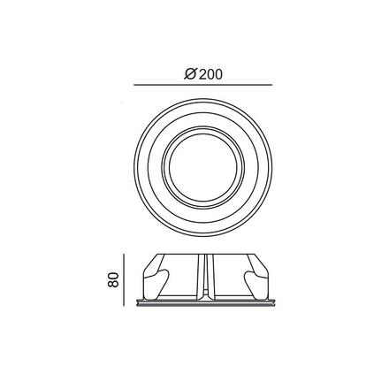 ACA Lighting Gypsum zapuštěné bodové sádrové svítidlo G90151C