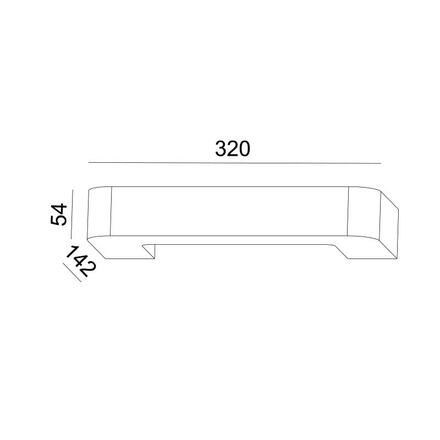 ACA Lighting betonové nástěnné svítidlo GC85191W