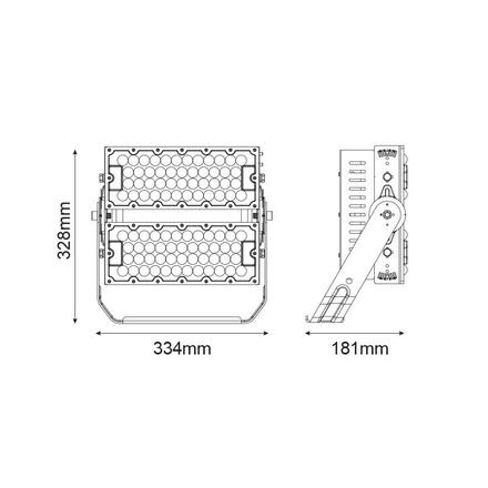 ACA Lighting LED HIGH POWER FLOOD reflektor 240W, 37200lm, 5000K, 60°, 230V AC , IP66, IK10 GLAD2405060