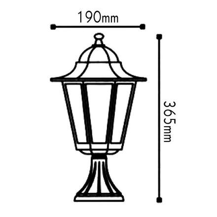 ACA Lighting Garden lantern venkovní stojací svítidlo HI6023GB