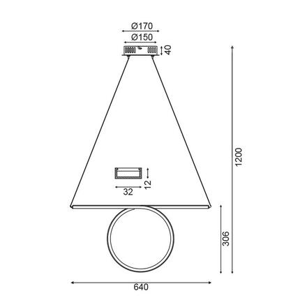 ACA Lighting Decoled LED závěsné svítidlo HM98LEDP64BR