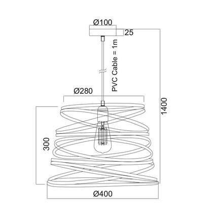 ACA Lighting Avantgarde závěsné svítidlo KS153840PB